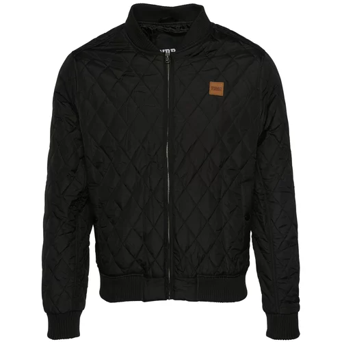 Urban Classics Prijelazna jakna 'Diamond Quilt' smeđa / crna