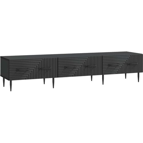 TV omarica s predalom Črna 147 x 34,5 x 30 cm Inženirski les, (5000210690) Cene