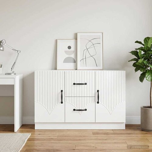  Kreveta s ladicama Bijela visokog sjaja 89 x 34,5 x 57 cm Slike