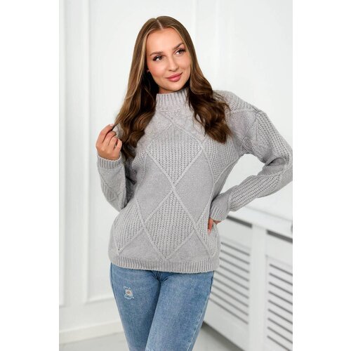 Kesi Sweater draped over the head in diamond gray Slike