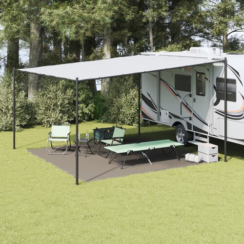 VidaXL Dodatna oprema za &amp;scaron;otor Svetlo siva Poliester 400 x 400 cm Lahka Slike