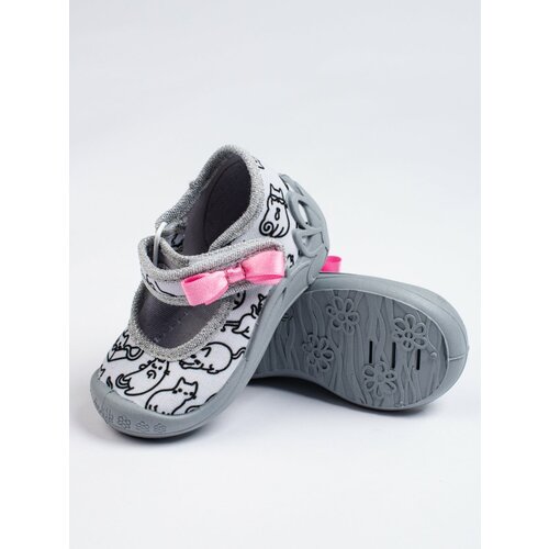 SHELOVET Gray slippers for a girl with velcro on a female 3F Slike