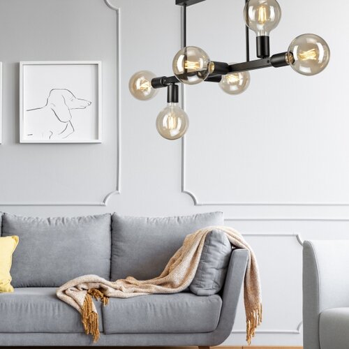  Luster na &amp;scaron;ipci ASTRID 6xE27/60W/230V crna Slike