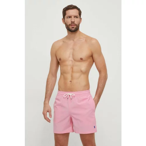 Polo Ralph Lauren Kopalne kratke hlače roza barva
