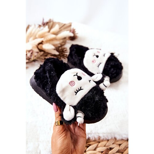 Boto Children's Lamb Slippers Black Hollie Cene