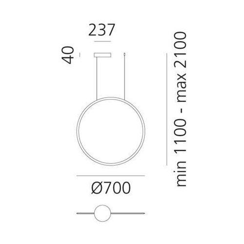 ARTEMIDE 1992030APP - led prigu&amp;scaron;iva luster na sajli discovery LED/40W/230V 3000K crna Slike