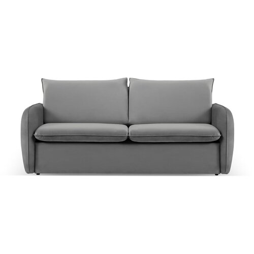 Cosmopolitan Design Siva baršunasta sklopiva sofa 194 cm Vienna – Cijene
