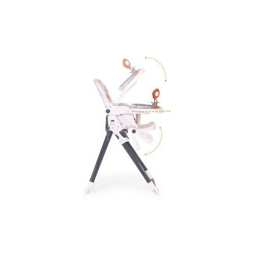 ECO TOYS HC301-2402 &amp;ndash; Sklopiva hranilica za bebe s podesivim osloncem za noge, sigurnosnim pojasom i igračkama Slike