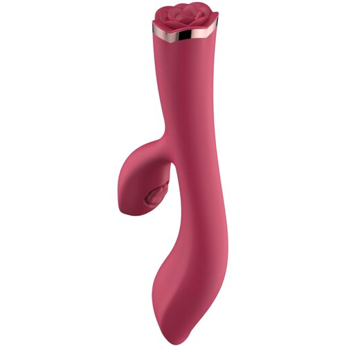 RayTech Rose - Vodoodporni vibrator z rogom za polnjenje (rdeč) Cene