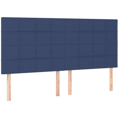  Uzglavlje plavo 160x5x118/128 cm od tkanine Slike