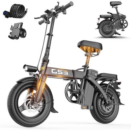 BZ Mestno zložljivo električno kolo Toofly GS3, 48V 15Ah baterija, kolutna zavora, črno, (5000008874) Cene
