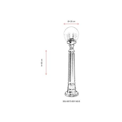 Opviq Vanjska lampa BSU-68175-BSY-M2-B, 90 cm, Podna, IP65, E27, 60W, Crna Slike