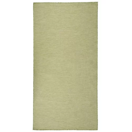 Vanjski tepih ravnog tkanja 100 x 200 cm zeleni