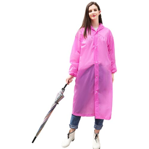 INF Dežni pončo s kapuco Pink M, (21278079) Slike
