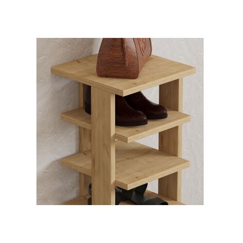 Hanah home Stalak za cipele Ayka, 29,6x110x29,6 cm, Boja hrasta Slike