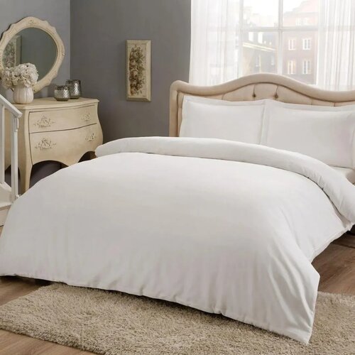 Tac Set posteljine Basic, Satenski, 200x220cm, Beli Cene