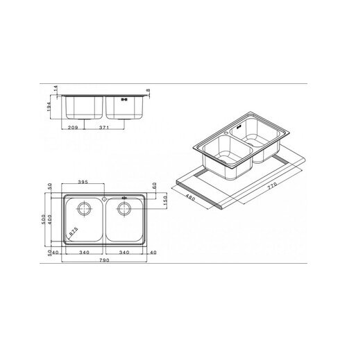 Apell set korita in armature VE792IBC Slike