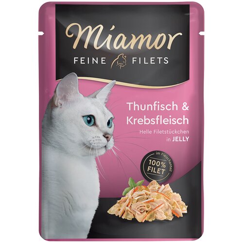 Miamor Feine Filets v želeju 6 x 100 g - Tuna &amp;amp; rakovica Slike