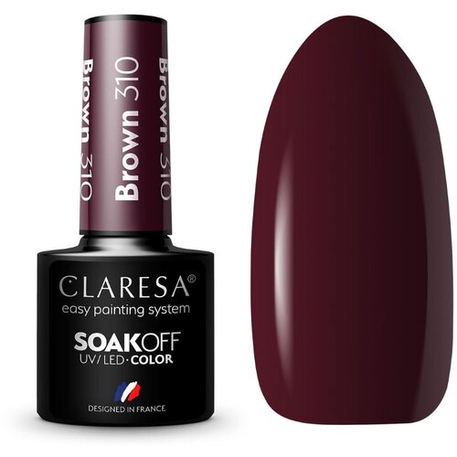 Claresa trajni lak za nokte uv/led Brown 310 5ml Slike