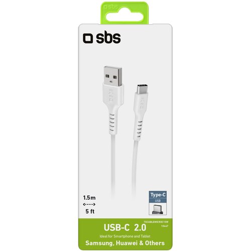 Sbs USB-/USB-C-Kabel 1,5m, bijelo - i Slike