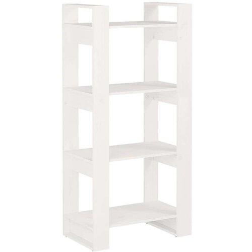 VidaXL knjižna omara/pregrada bela 60x35x125 cm trden les Slike