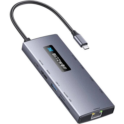 BlitzWolf HUB 10V1 BW-NOV TH8 ZA MACBOOK IPHONE 4K HDMI USB-C, (5000261455) Cene