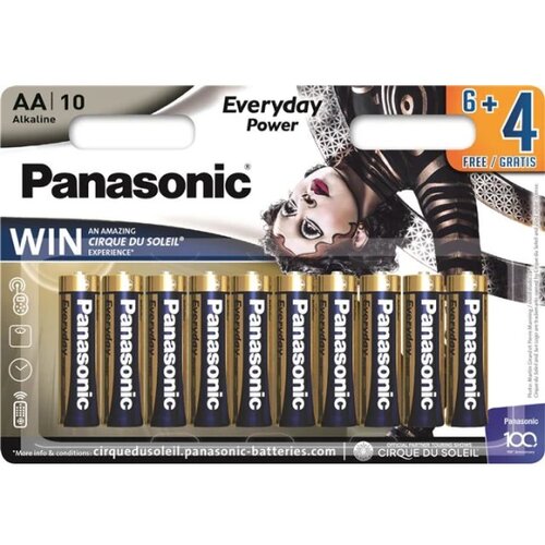 Panasonic baterije LR6EPS/10BW 6+4F Alkal. Everyday Power Slike