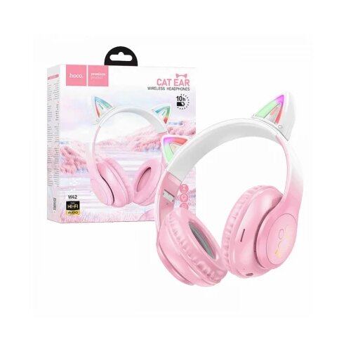 Hoco. Slu&amp;scaron;alice bežične sa mikrofonom, Bluetooth - W42 Cat Ears, Cherry Blossom Slike