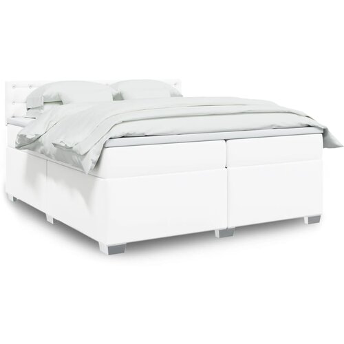  The Living Store Box spring postelja z vzmetnico bela 200x200 cm umetno usnje - Box Spring Postelja, (21497006) Slike