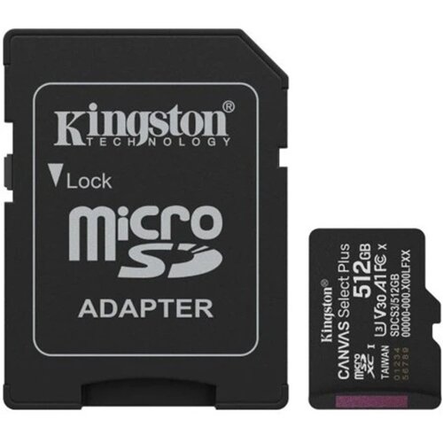 Kingston Micro SD Card 512GB + SD adapter SDCS3/512GB class 10 Cene