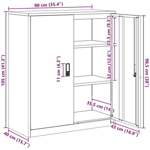  za pohranu s pohranom Antracit 90 x 40 x 105 cm Slike