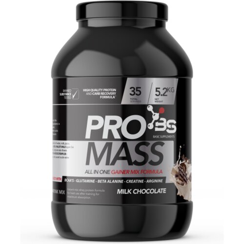 Basic Supplements pro mass gainer, milk chocolate 5.2kg Slike