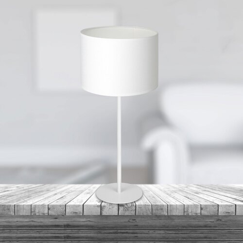  Stona lampa ARDEN 1xE27/60W/230V, prečnik 25 cm, bela Slike