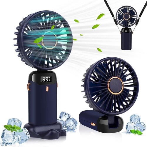 Venisymlis Prenosni Ročni Ventilator Z Digitalnim Zaslonom (Moder), Primeren Za Notranjo In Zunanjo Uporabo, (22070261) Cene