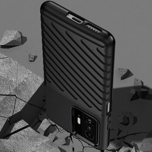 Onasi silikonski ovitek tunder armor za samsung galaxy S22 ultra 5G - črn Slike