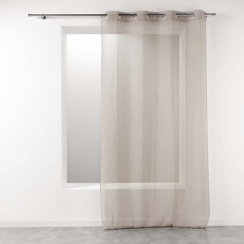 Douceur d int&amp;eacute;rieur Smeđa prozirna zavjesa 140x280 cm Telma &amp;ndash; Slike