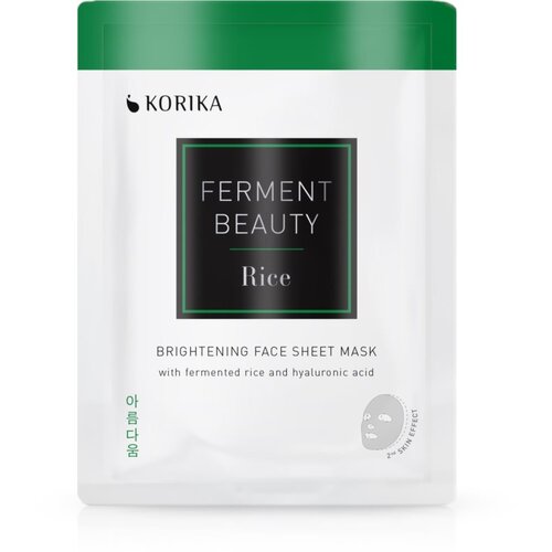 KORIKA FermentBeauty Brightening Face Sheet Mask with Fermented Rice and Hyaluronic Acid posvjetljujuća sheet maska s fermentiranom rižom i hijalurons Slike