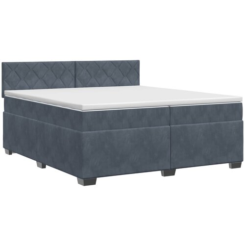 Boxspring krevet s madracem Tamnosiva 200 x 200 cm Bar&amp;scaron;un Slike