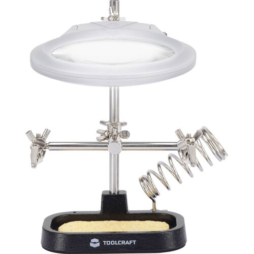 Toolcraft Tretja roka z lupo ZD-10MB, (20429360) Cene