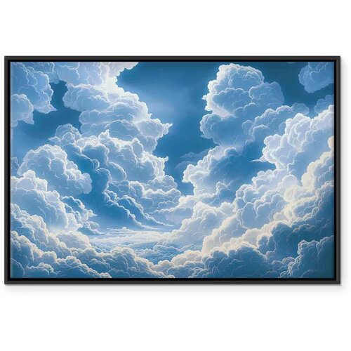  Slika - Blue Sky Breaking Through White Fluffy Clouds 90x60 Cijene