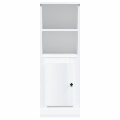  Visoka komoda sjajna bijela 36x35,5x103,5 od konstruiranog drva Slike