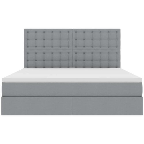 VidaXL Krevet s od storage Svijetlo siva 160 x 200 cm Lažna koža Slike