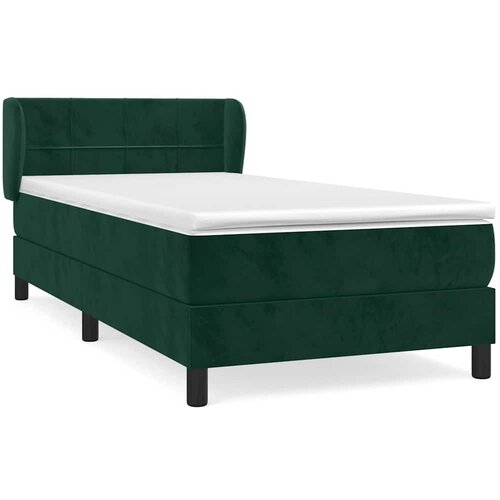 Box spring krevet s madracem tamnozeleni 100x200 cm bar&amp;scaron;unasti Slike