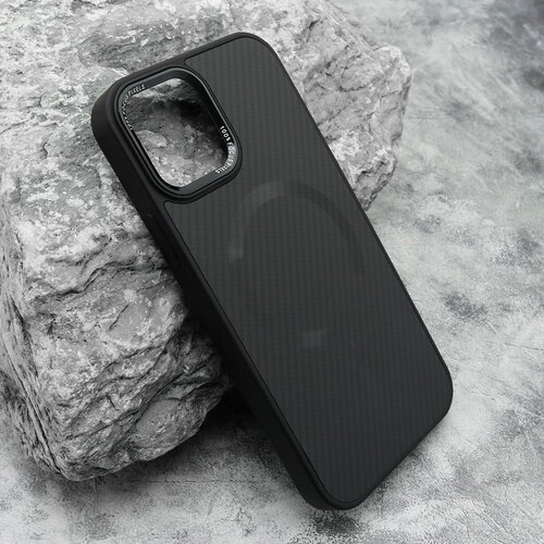  maska carbon magsafe za iphone 12/12 pro/ crna Slike