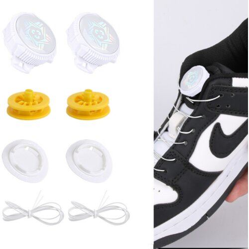 INF vezalke brez zavezovanja, vrtljive vezalke za odrasle, quick lock shoestrings white, (21245683) Cene