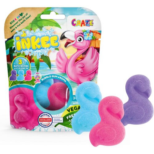 Craze INKEE Flamingo kroglica za kopel za otroke 3x55 g Slike