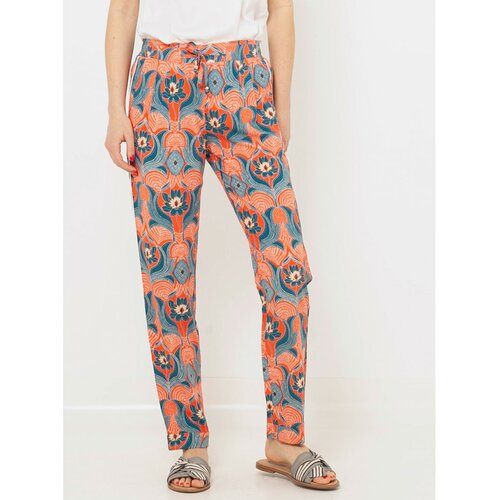Camaieu Orange-blue patterned trousers - Women Cene