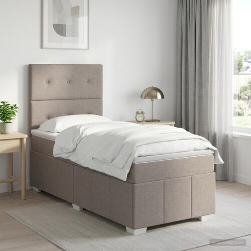  Boxspring krevet s madracem Sivosmeđa 100 x 200 cm Tkanina Cene