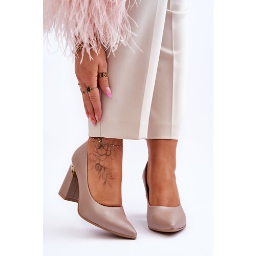 Kesi Leather pumps Lewski 3117 Beige Slike