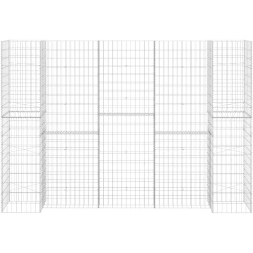  Gabionska sadilica u H-obliku od čelične žice 260 x 40 x 200 cm Slike